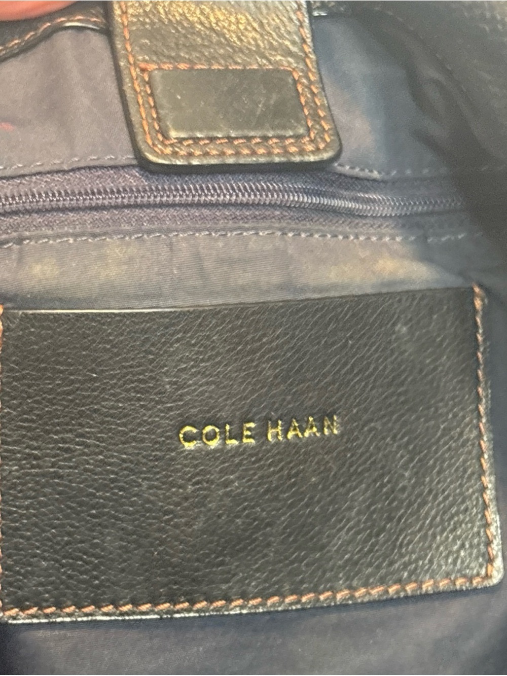 Cole Haan Black Leather Tassel Shoulder Bag - Picture 10 of 15